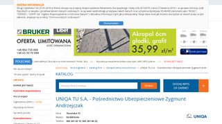 
                            11. UNIQA TU S.A. - Pośrednictwo Ubezpieczeniowe Zygmunt ... - LM.pl