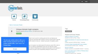 
                            2. Unique domain login screens - SmarterTools