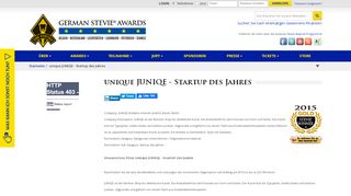 
                            11. unique JUNIQE - Startup des Jahres | Stevie Awards