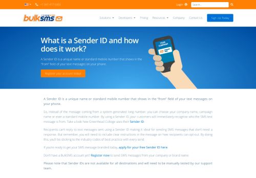 
                            3. Unique Sender ID | BulkSMS.com