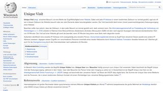 
                            11. Unique Visit – Wikipedia