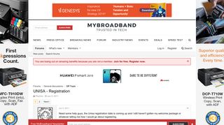 
                            7. UNISA - Registration | MyBroadband