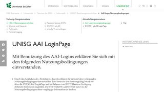 
                            8. UNISG AAI LoginPage - Nutzungsbedingungen | Universität ...