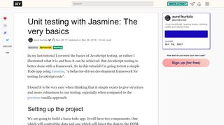 
                            8. Unit testing with Jasmine: The very basics - DEV Community