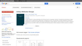 
                            7. Unitary Reflection Groups