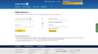 
                            9. United Airlines - Flight Check-in