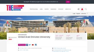 
                            11. United Arab Emirates University World University Rankings  ...