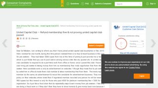 
                            8. United Capital Club — Refund membership free & not proving ...
