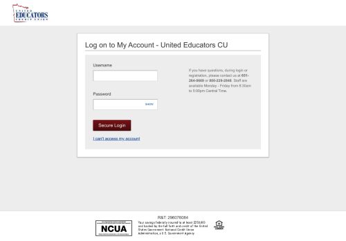 
                            11. United Educators Credit Union | Login