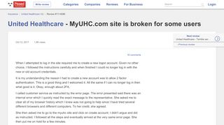 
                            4. United Healthcare - MyUHC.com site is broken for some users Nov 30 ...