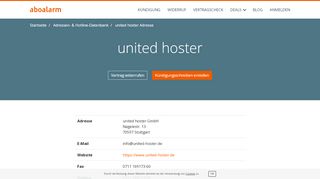 
                            11. united hoster Kündigungsadresse und Kontaktdaten - Aboalarm