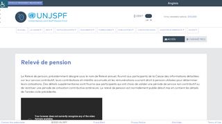 
                            6. United Nations Joint Staff Pension Fund » Relevé de pension
