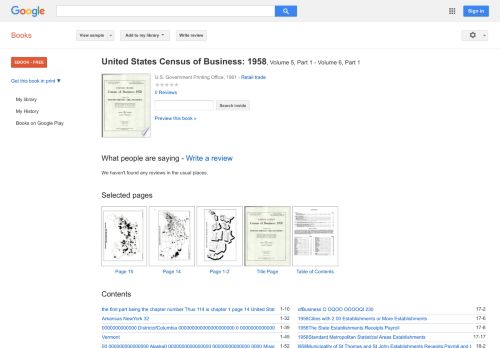 
                            7. United States Census of Business: 1958