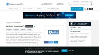 
                            10. Unitfour Intouch API | ProgrammableWeb