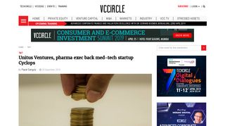 
                            7. Unitus Ventures, pharma exec back med-tech startup Cyclops | VCCircle