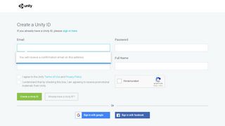 
                            13. Unity ID - Create a Unity ID