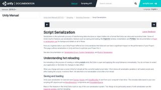 
                            1. Unity - Manual: Script Serialization