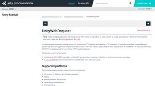 
                            1. Unity - Manual: UnityWebRequest