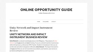 
                            5. Unity Network and Impact Instrument Blogging Tool Review