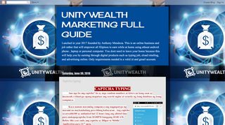 
                            11. UNITY WEALTH MARKETING FULL GUIDE: Captcha Typing