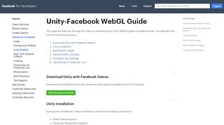 
                            1. Unity WebGL - Games - Facebook for Developers