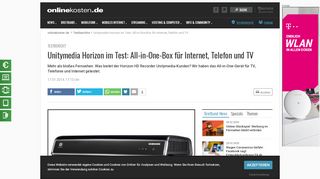 
                            12. Unitymedia Horizon im Test: All-in-One-Box für Internet,Telefon und TV