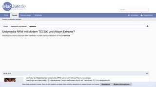 
                            9. Unitymedia NRW mit Modem TC7200 und Airport Extreme? | MacUser.de ...