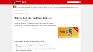 
                            13. Unitymedia Router: So klappt der Login | FOCUS.de