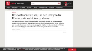
                            6. Unitymedia Router zurückschicken: Das müssen Sie dazu wissen ...