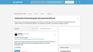 
                            9. Unitymedia Sicherheitspaket Abonnementschlüssel (Computer, Rechner ...