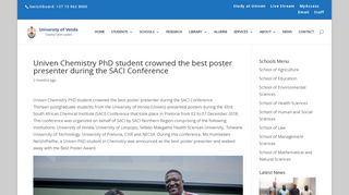 
                            9. Univen Chemistry PhD student crowned the best poster presenter ...