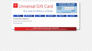 
                            6. Universal Gift Cards - Not Logged In