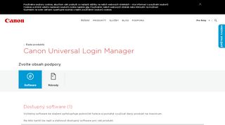 
                            2. Universal Login Manager - Podpora – Stahujte ovladače, software a ...