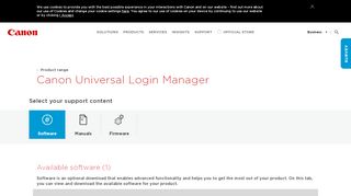 
                            11. Universal Login Manager - Support - Download ... - Canon Emirates