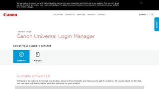 
                            4. Universal Login Manager - Support - Download ... - Canon Europe