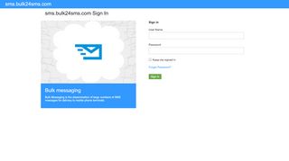 
                            3. Universal Login Page - Bulk SMS - Bulk24SMS