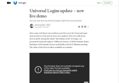 
                            10. Universal Logins update – new live demo – Alex Van de Sande ...