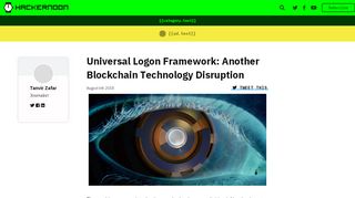 
                            13. Universal Logon Framework: Another Blockchain Technology Disruption