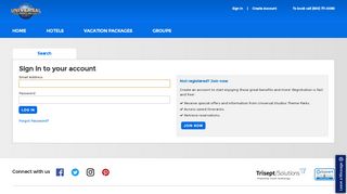 
                            5. Universal Parks & Resorts Vacations - Login to My Account