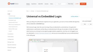 
                            1. Universal vs Embedded Login - Auth0