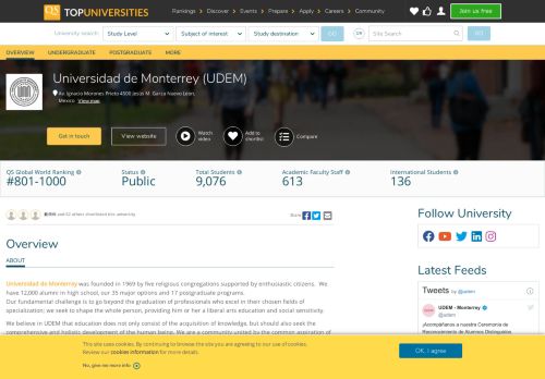 
                            13. Universidad de Monterrey (UDEM) | Top Universities