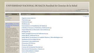 
                            9. UNIVERSIDAD NACIONAL DE SALTA Facultad de Ciencias de la Salud