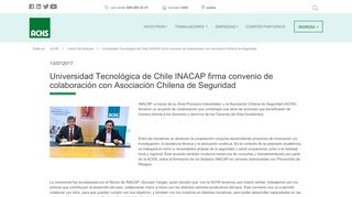 
                            11. Universidad Tecnológica de Chile INACAP firma convenio de ... - ACHS