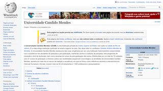 
                            11. Universidade Candido Mendes – Wikipédia, a enciclopédia livre