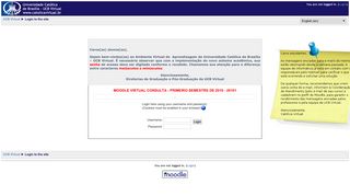 
                            8. Universidade Católica de Brasília - UCB Virtual: Login to the site