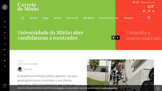 
                            10. Universidade do Minho abre candidaturas a mestrados - Correio do ...