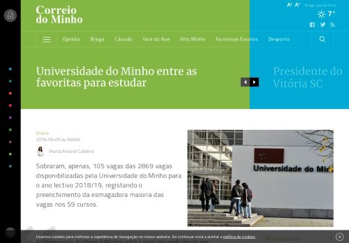 
                            11. Universidade do Minho entre as favoritas para estudar - Correio do ...