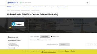 
                            13. Universidade FUMEC - EaD (A Distância) | Quero Bolsa