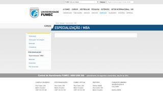 
                            11. Universidade FUMEC - Especialização / MBA