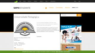 
                            2. Universidade Pedagogica - Portal do estudante